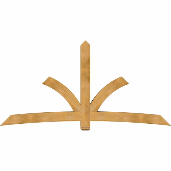 Ekena Millwork Davenport Rough Sawn Timber Gable Bracket, Western Red Cedar, 108"W x 54"H x 6"D x 6"F, 12/12 Pitch GBW108X54X0606DAV00RWR - main